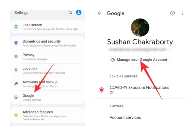 آموزش تغییر عکس جیمیل با شرح ساده و روان 6 تغییر عکس جیمیل در گوشی شیائومی با تنظیمات Google